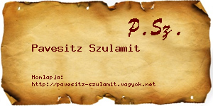 Pavesitz Szulamit névjegykártya